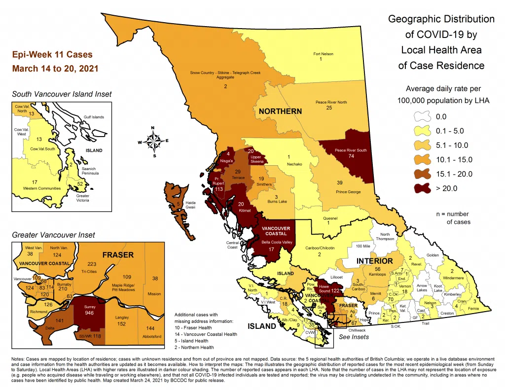 Northern Health Region adds 42 new cases, weekly geographic ...