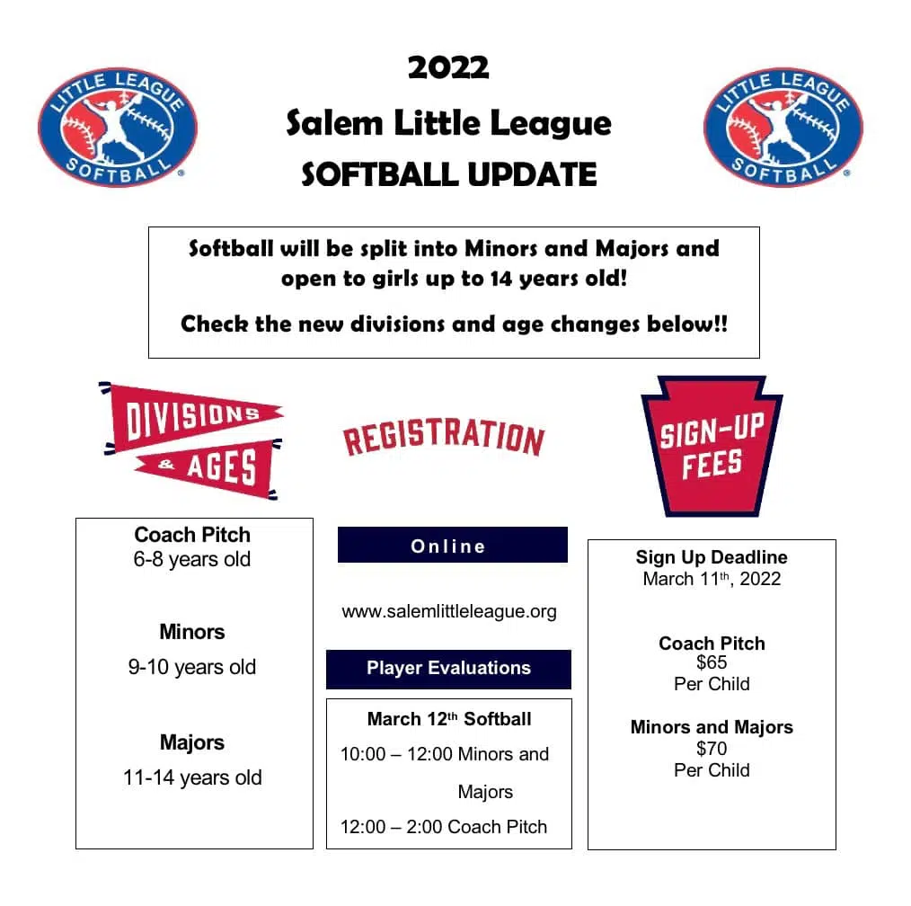 Little League Softball Evaluations Saturday, Today Final Day For Signups  Online | South Central Illinois' News, Sports and Weather Station