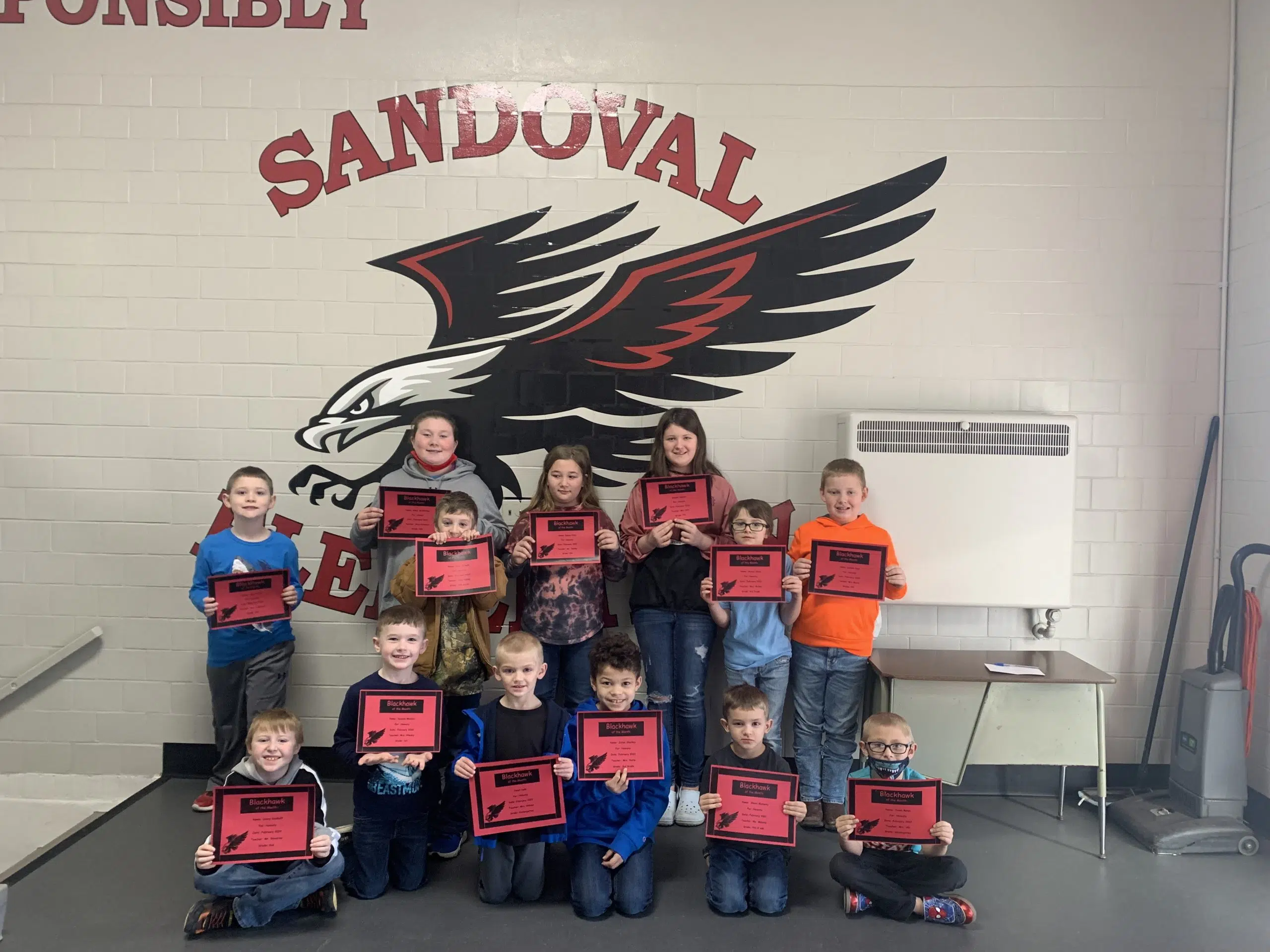 Sandoval Elementary February Student of the Month South Central