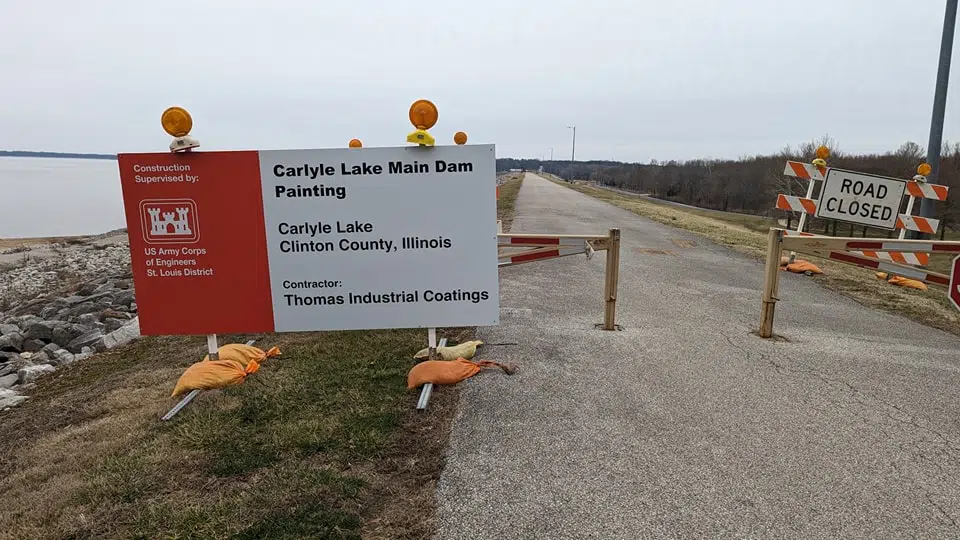 Carlyle Lake Main Dam closed to pedestrians until May South Central