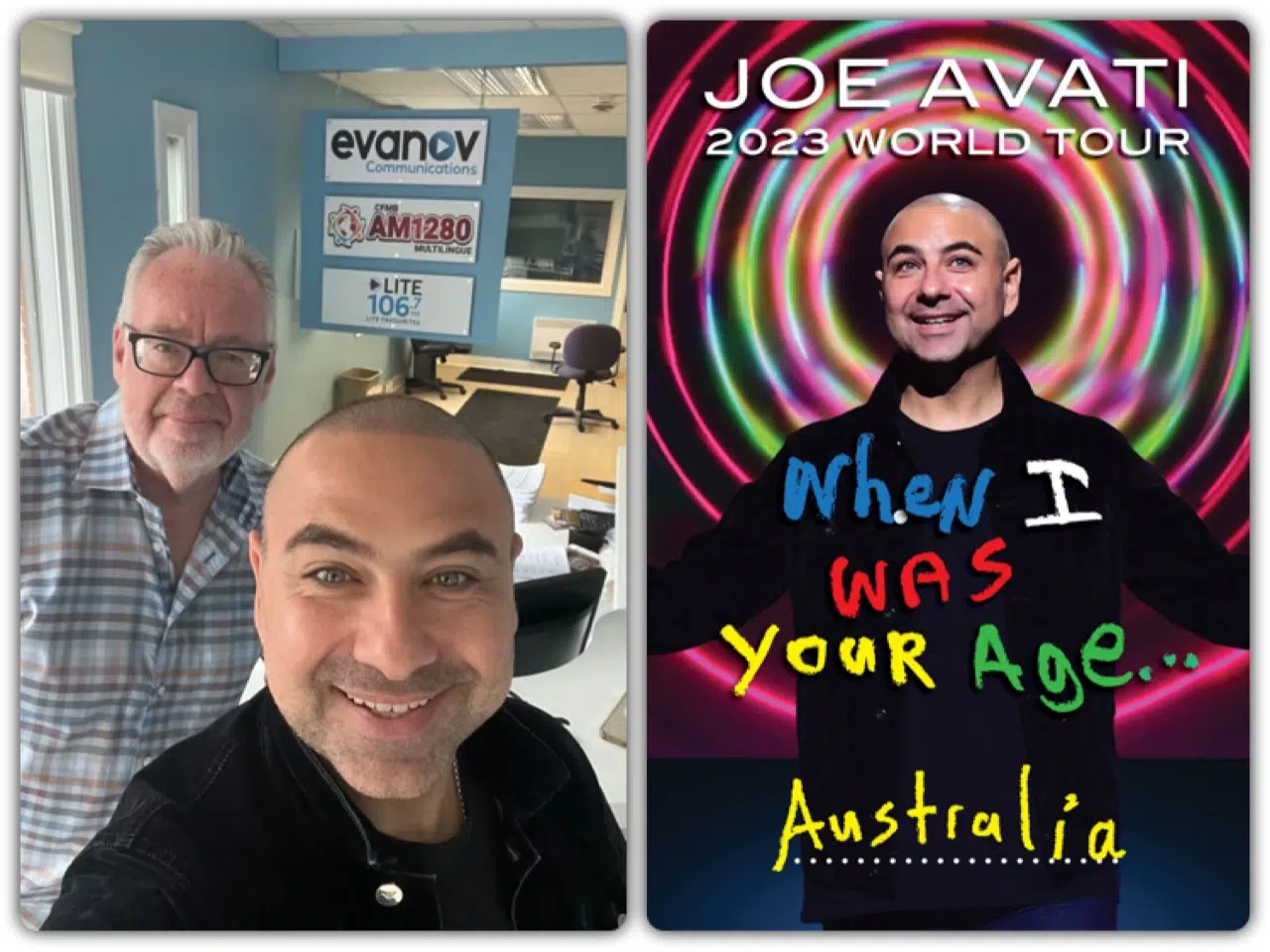 Joe Avati In Studio LITE 106.7 Hudson's LITE Favourites
