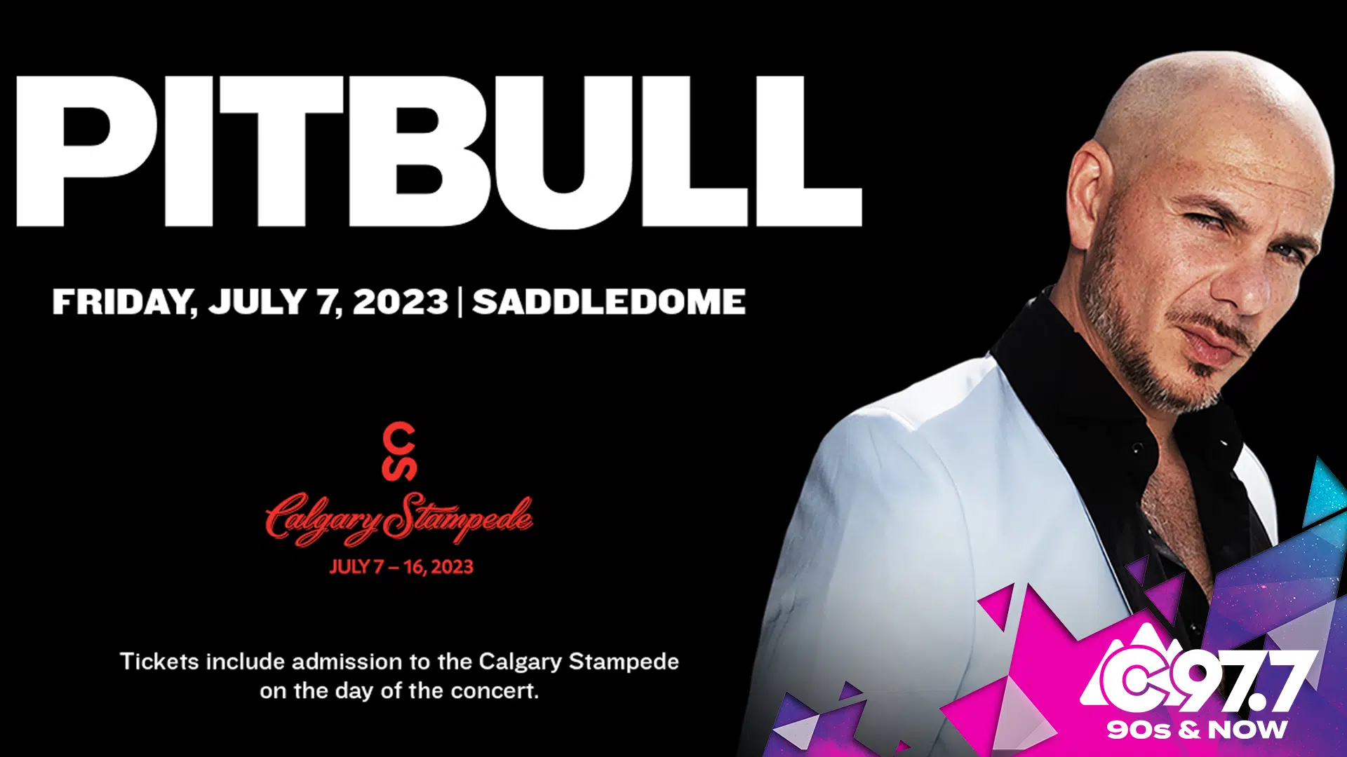 Pitbull Live in Concert at Calgary Stampede C97.7 90s and NOW