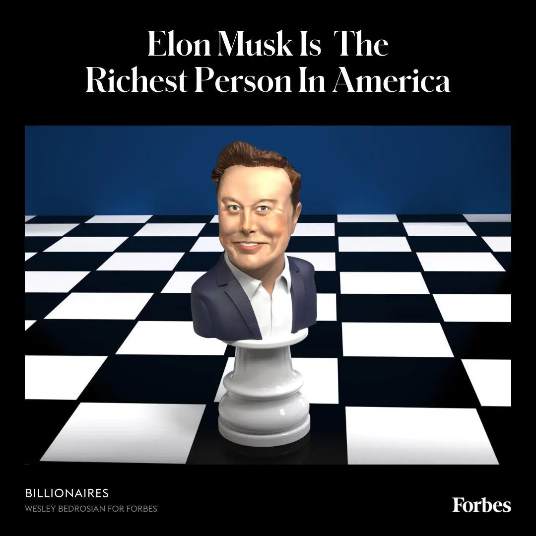 Elon Musk Is The 2022 Forbes 400 Richest Person In America Z1035 All The Hits 8814