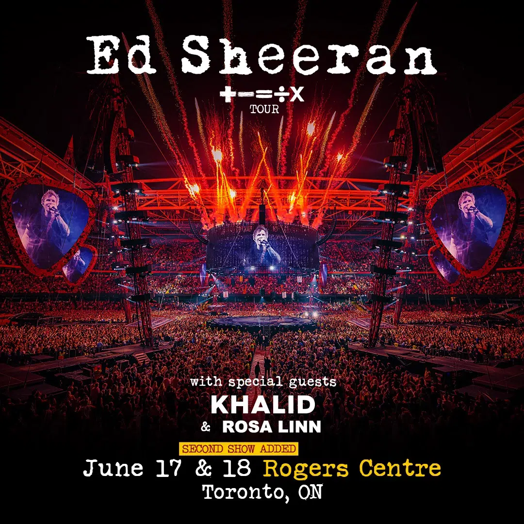 Ed Sheeran Adds A Second Show In Toronto Z1035 All The Hits
