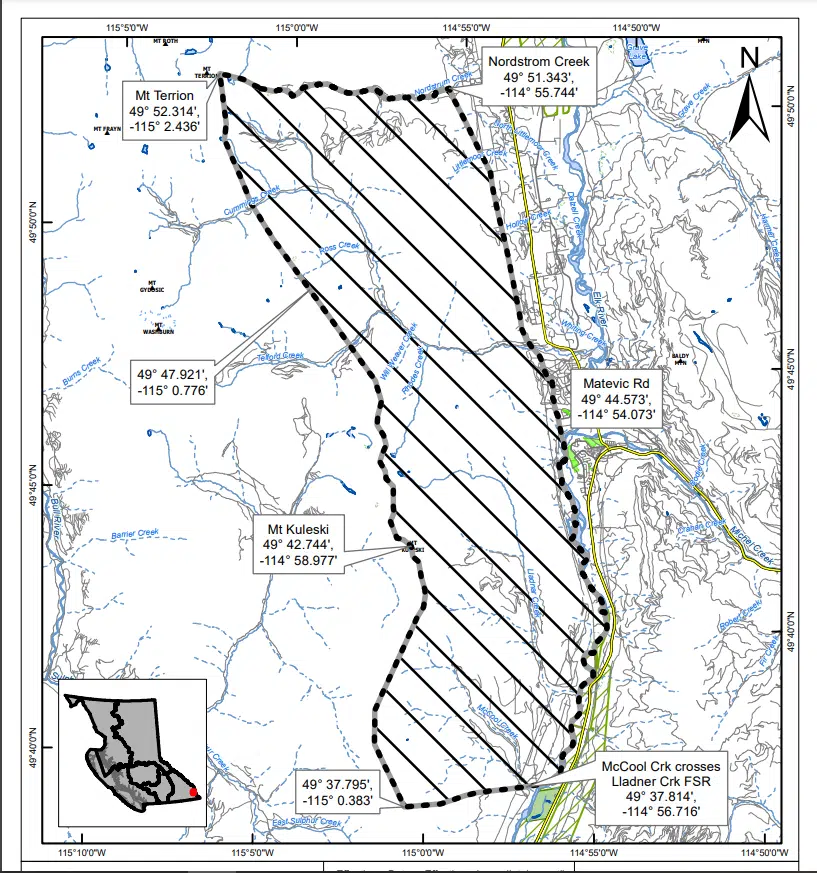 Area Restriction Order implemented for Lladnar Creek wildfire near Sparwood