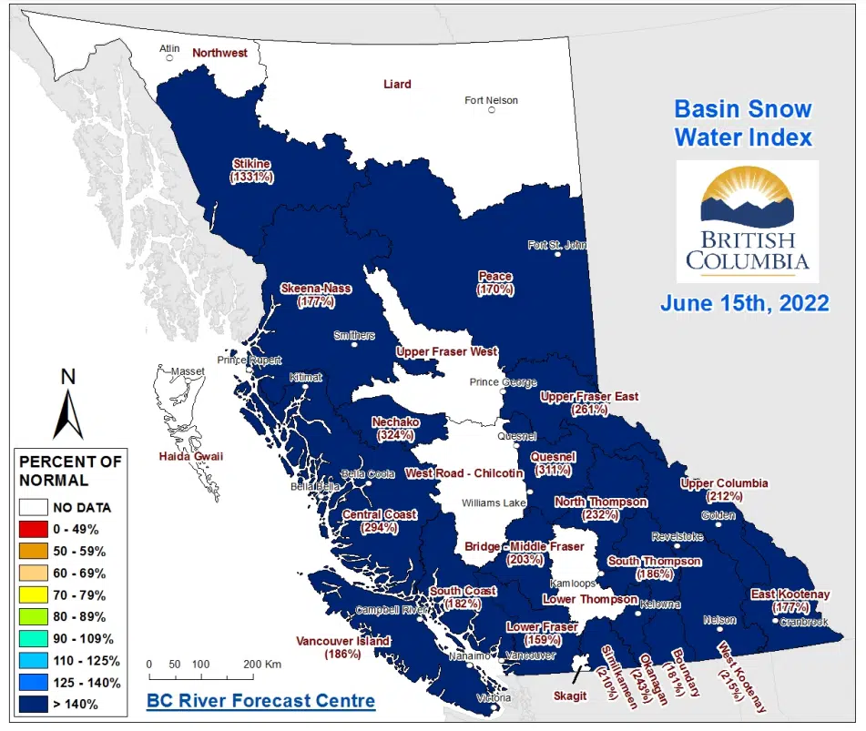 Snowpack Index – BC River Forecast Centre – June 20 2022 | 102.9 Rewind ...