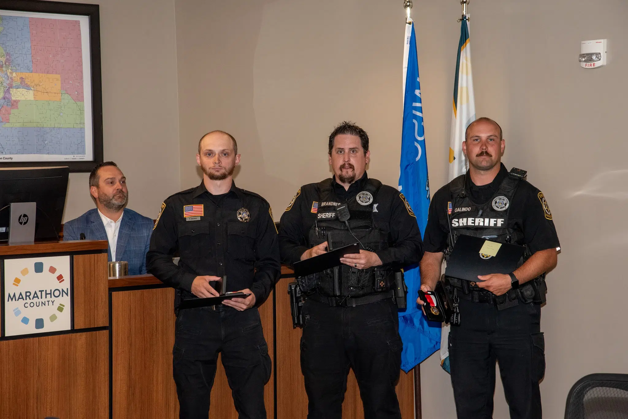 Marathon County Sheriff Awards Deputies For Their Actions During An