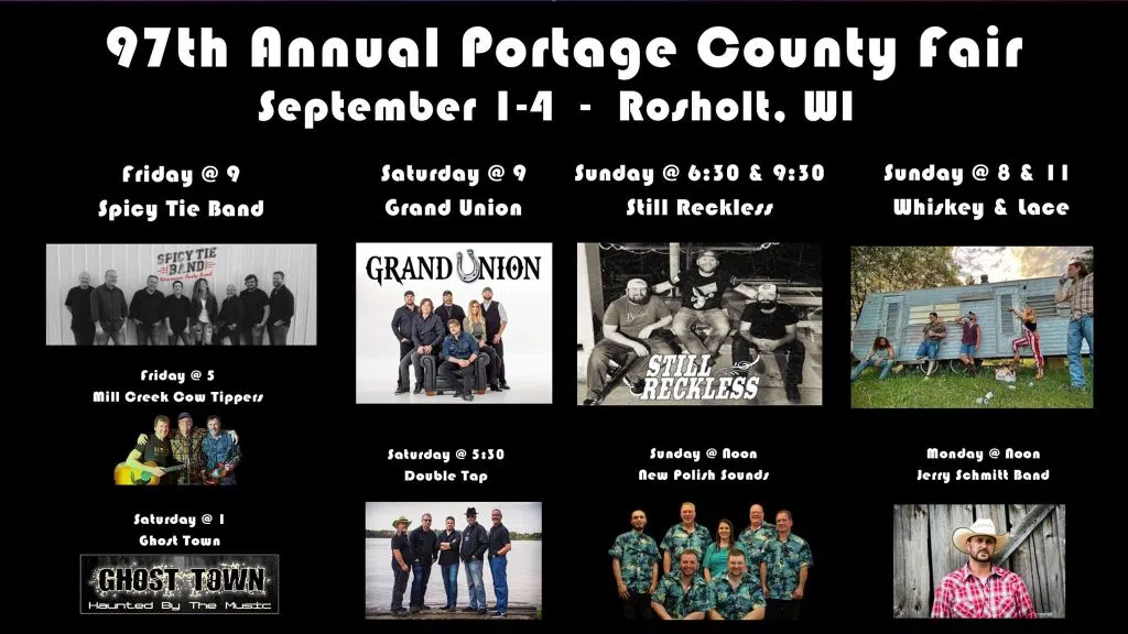 Portage County Fair Rosholt on Labor Day Weekend! 97.9 WSPT Central