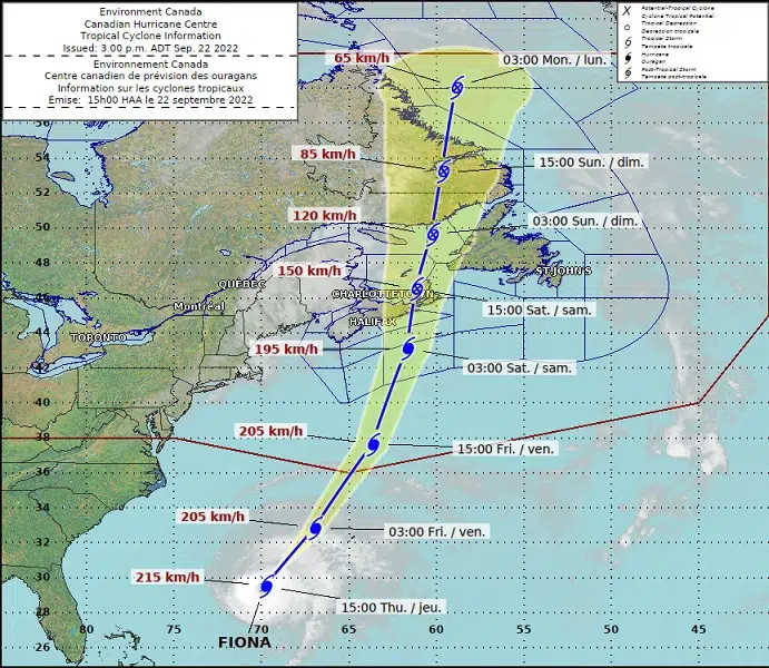 UPDATED Tropical Storm Watch For Much Of N.B. Country 94