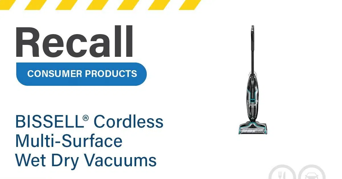 Bissell Recalls Wet Dry Vac For Fire Hazard Y95 5   Bissell Recall 1200x630 