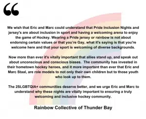 Northern Ont. news: Staals disappoint hometown by refusing pride jerseys