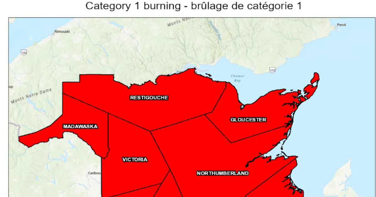 Forest Fire Watch updated daily in NB Country 94
