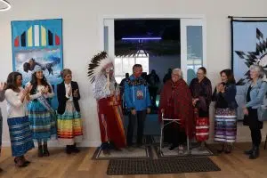 Ribbon cutting for the new Elders Space at the AFCC (Photo Credits - Daniel Barker-Tremblay)