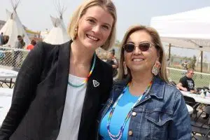 Vice President Chole Ferguson (left) and Charlene Rattlesnake (right) at the Early Years Fifth anniversary event (Photo Credits - Daniel Barker-Tremblay)