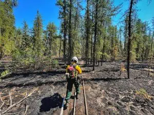 Damage from the wildfire within Fort Chipewyan (Photo submitted) 