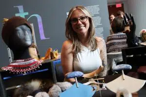 Local Artisan within I.AM Collective all smiles at the Indigenous Art Market (Photo Credits - Daniel Barker-Tremblay)