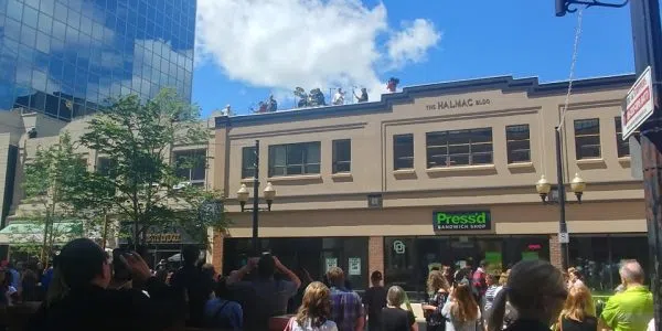 The Garage Band Performs From The Roof Tops Of Downtown Regina