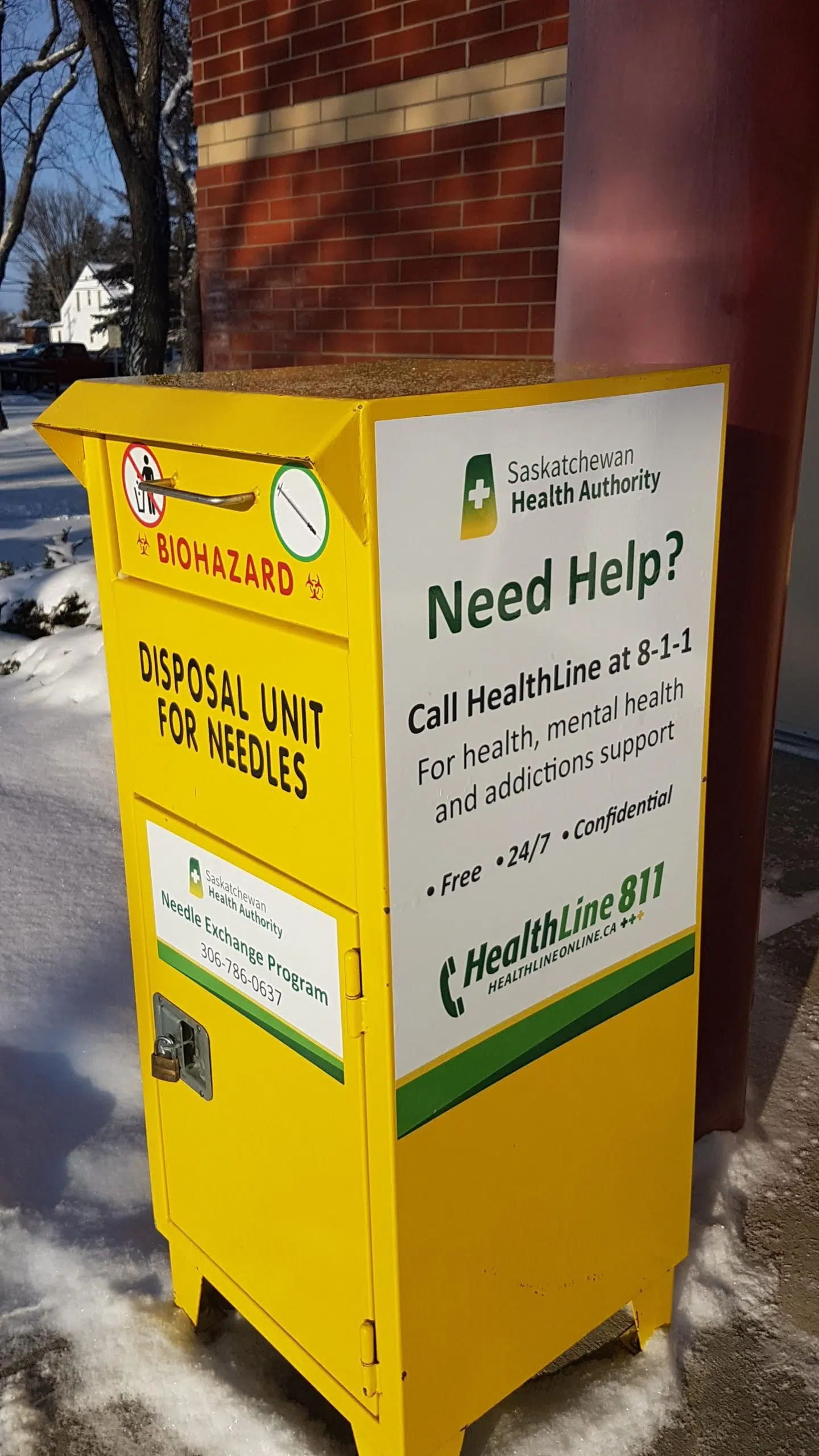 Third Needle Drop Off Bin Unveiled at Yorkton Fire Hall GX94 Radio