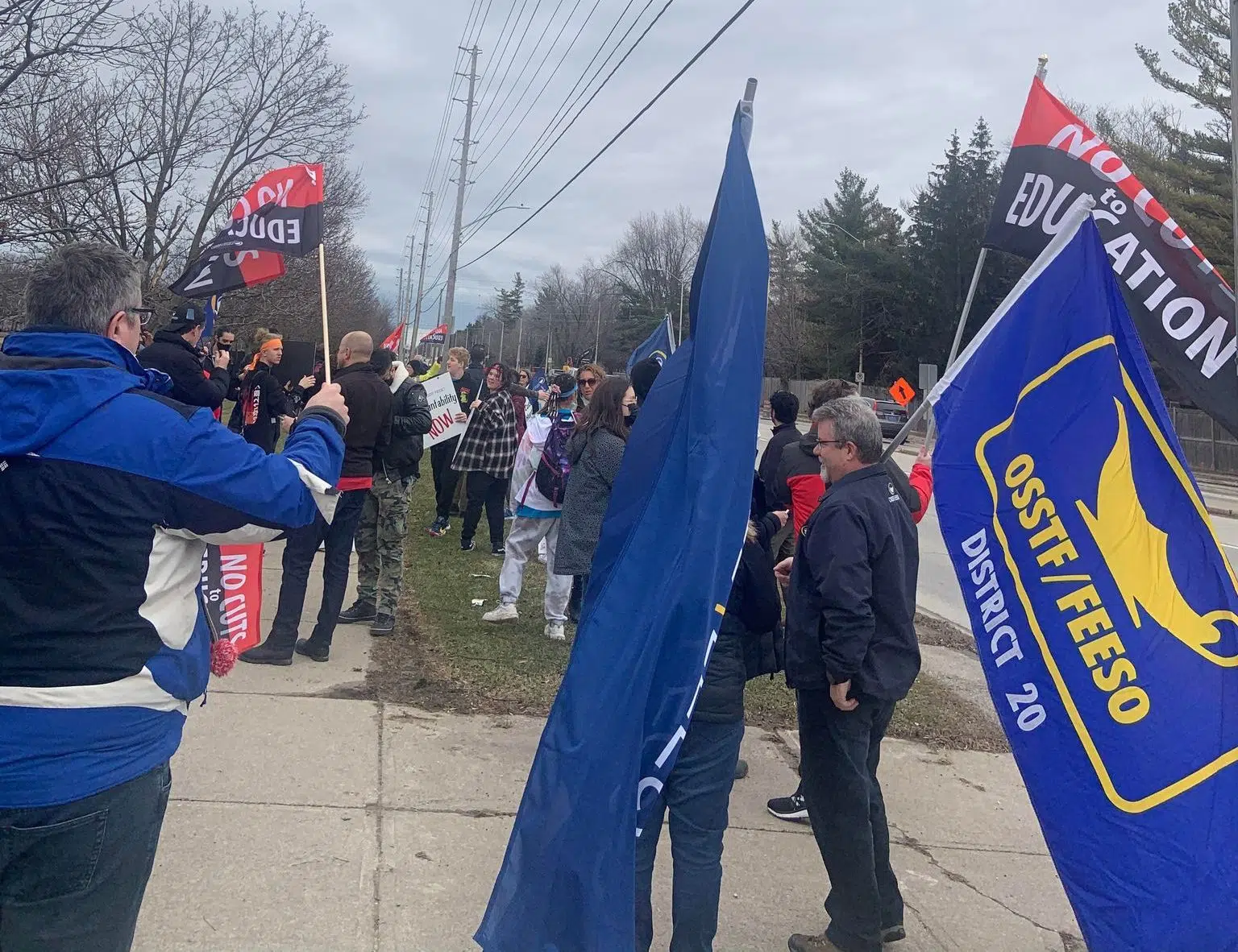 Milton rally raises awareness on budget cuts to Ontario schools for the ...