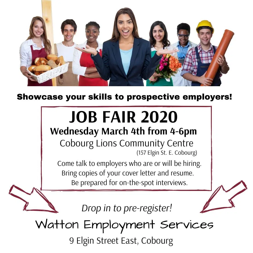 Watton Employment Services hosting job fair at Cobourg Lions