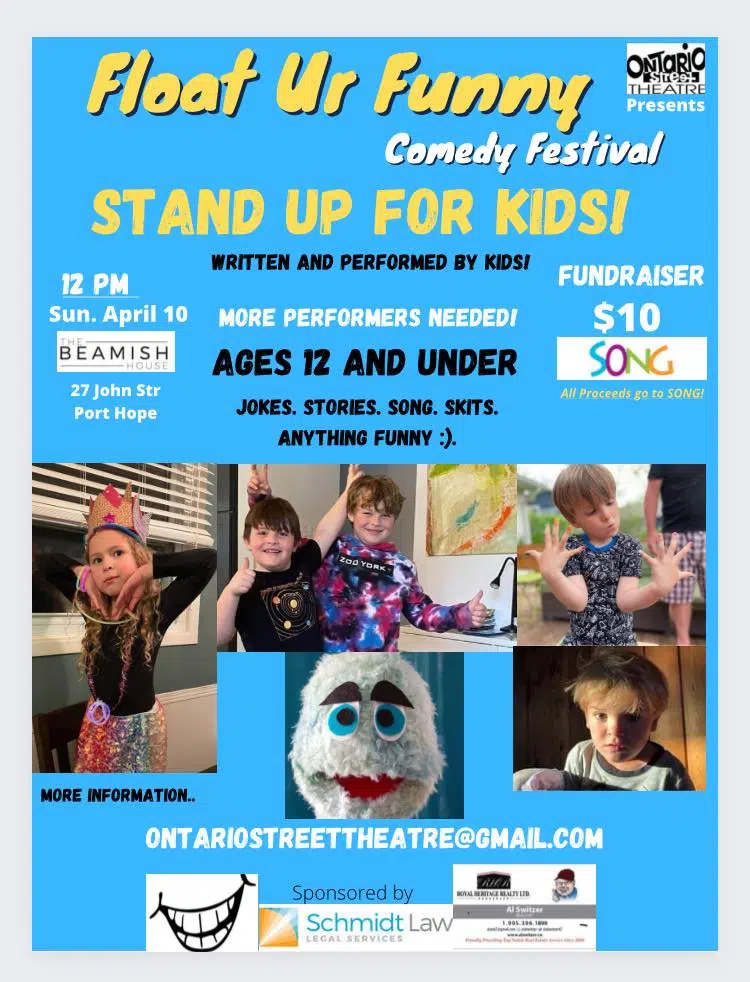 COMMUNITY SPOTLIGHT: Port Hope stand up comedy show for kids provides post  pandemic laughs  myFM