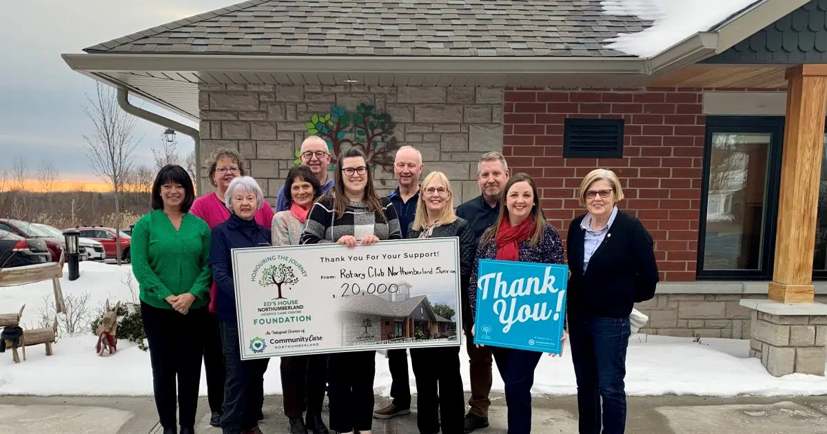 Northumberland Sunrise Rotary completes 200,000 commitment to Ed’s