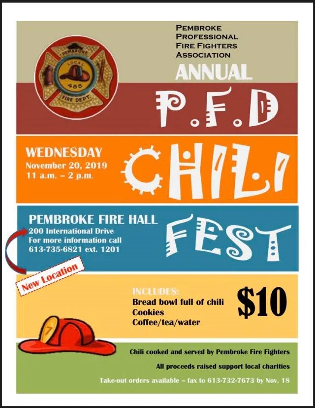 Annual Firefighter Chili Fest returns Wednesday 104.9 Pembroke Today