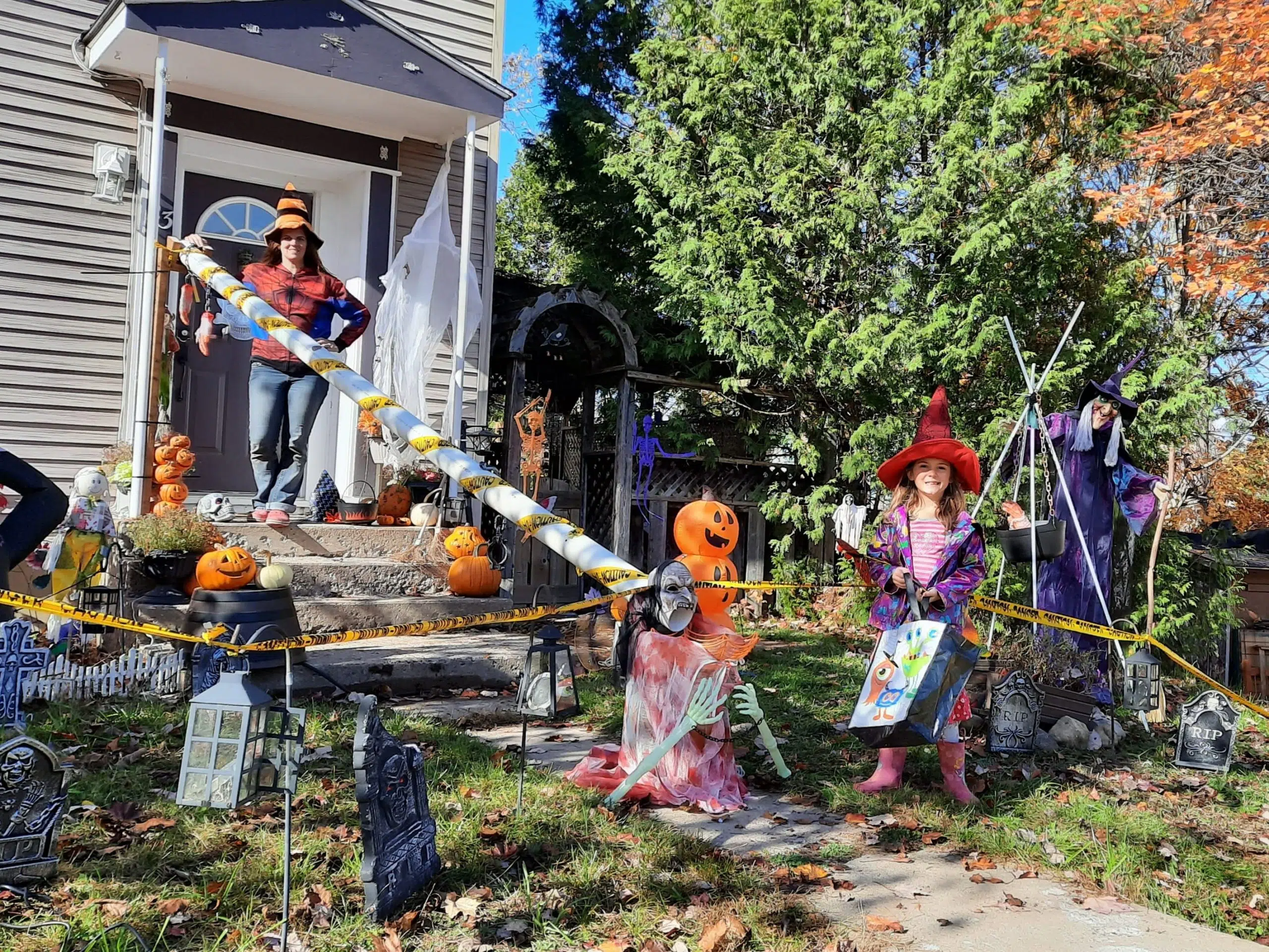 Deep River family sets up Halloween “candy chute” to keep trick-or ...