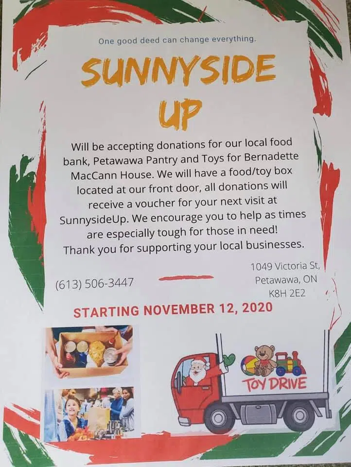 Petawawa restaurant hosts food and toy drive 104.9 Pembroke Today