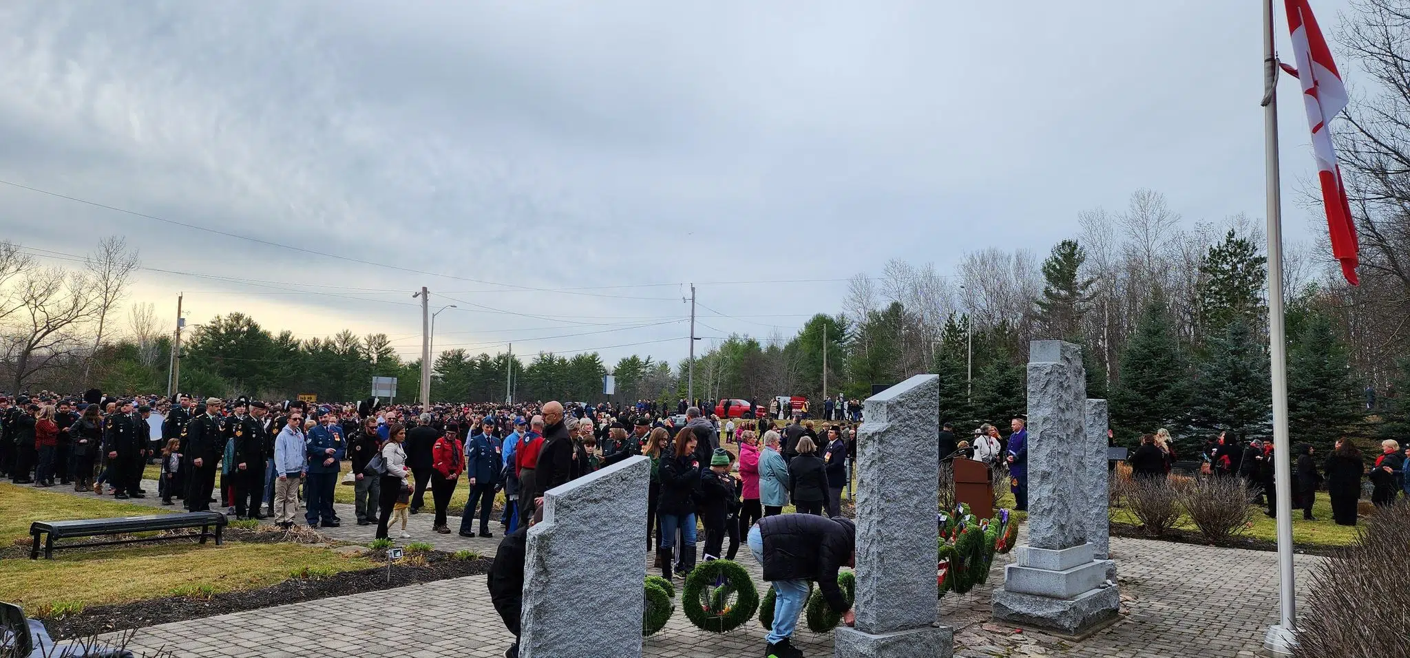 Over 2,000 people gather outside the Petawawa Legion for Remembrance