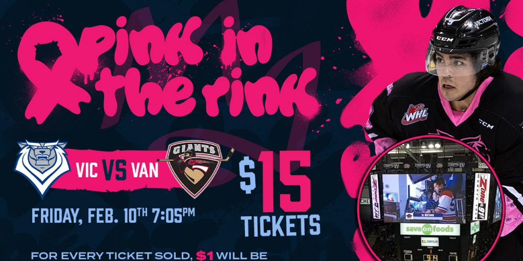 Join me at Friday's Victoria Royals' home game for Pink in the Rink - Vimarsana News
