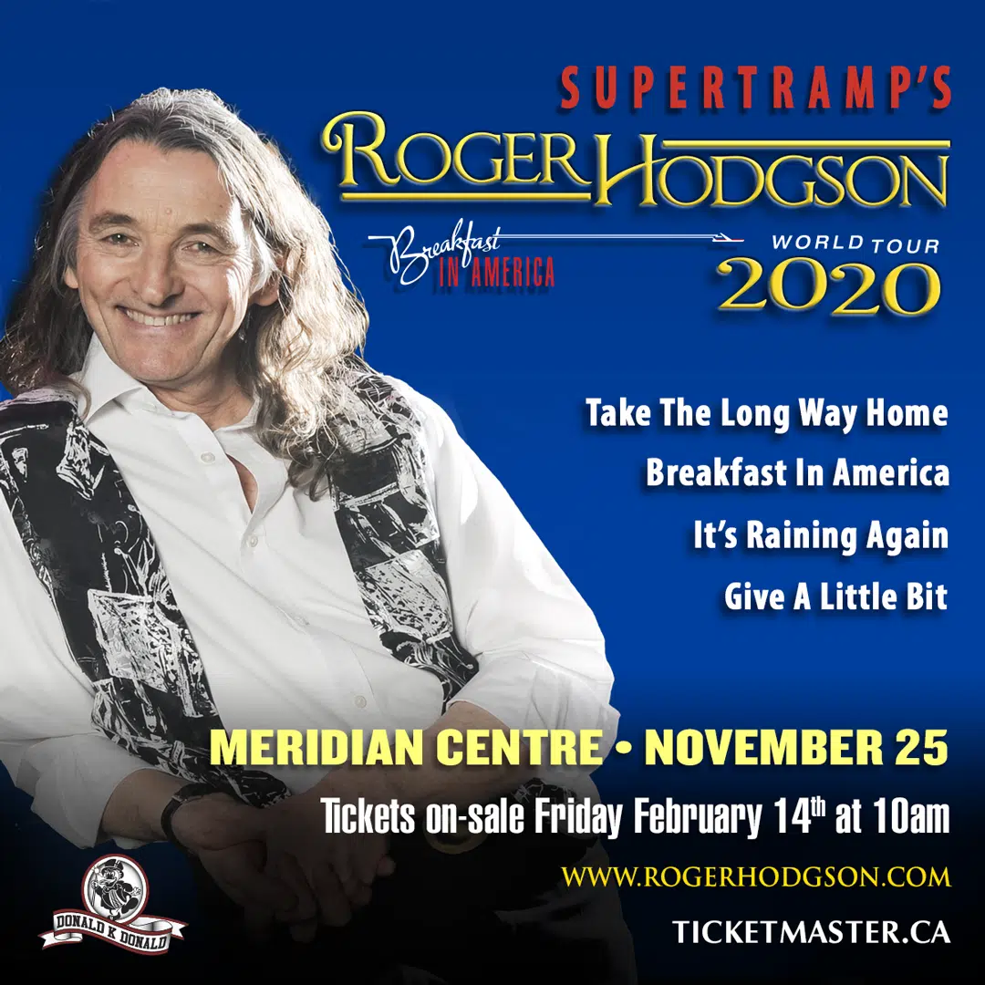 Win tickets for SUPERTRAMP’S ROGER HODGSON at the Meridian Centre