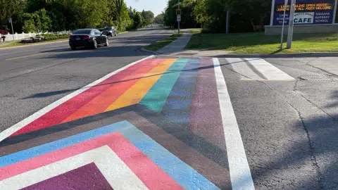 Rainbow Crosswalk Installed In Notl 