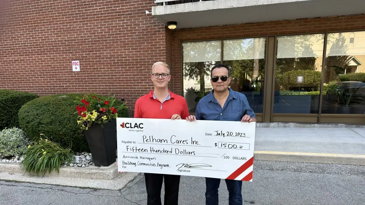 Pelham Cares receives donation from CLAC GiantFM