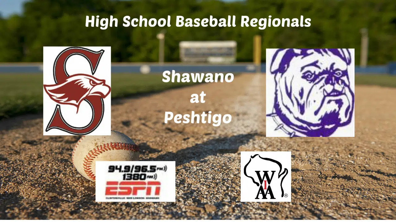 High School Baseball Regional Broadcast Shawano at Peshtigo TCHDailyNews