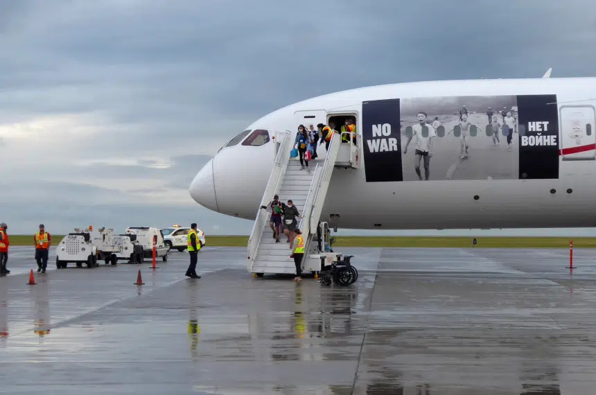 Fifth flight of displaced Ukrainians set to arrive in Saskatchewan