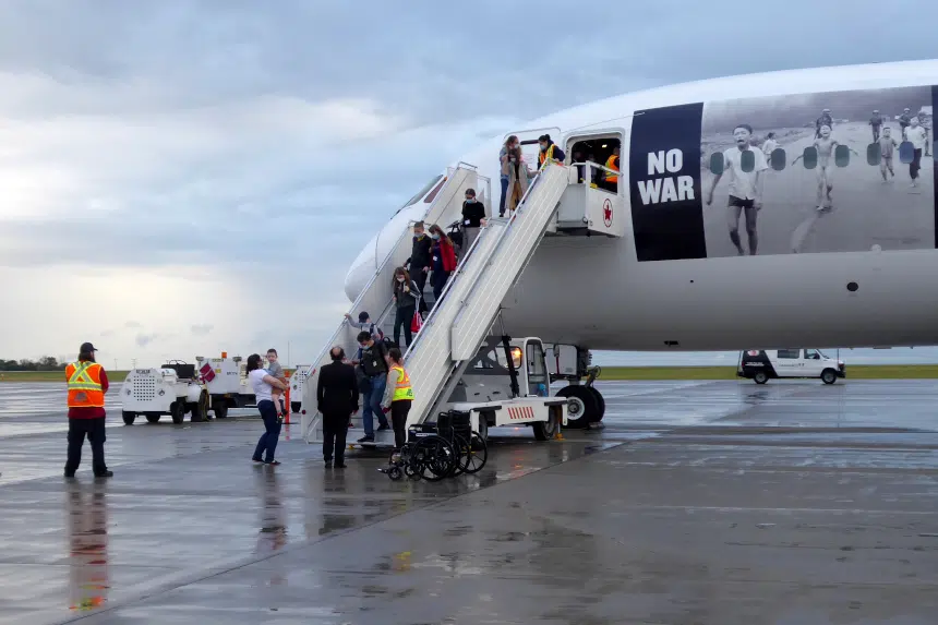 Second flight of displaced Ukrainians to land in Saskatchewan