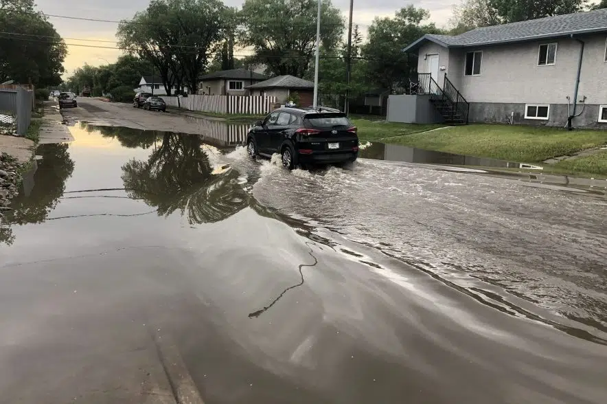 'Uh oh, this isn't good:' Regina residents dealing with flooded basements, roads