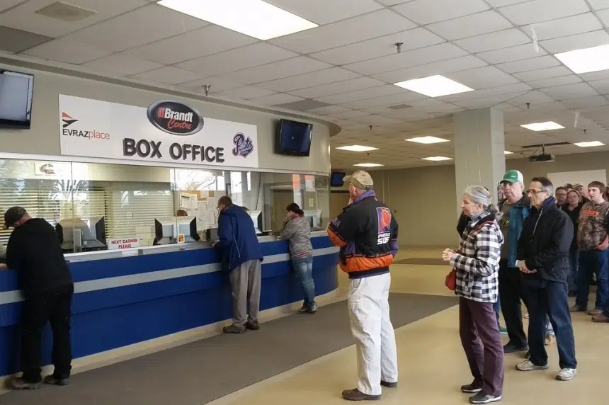 Pats fans line up for round two playoff tickets 980 CJME