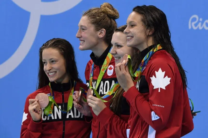 Canadian women win bronze medal in 4×200metre freestyle relay at Rio