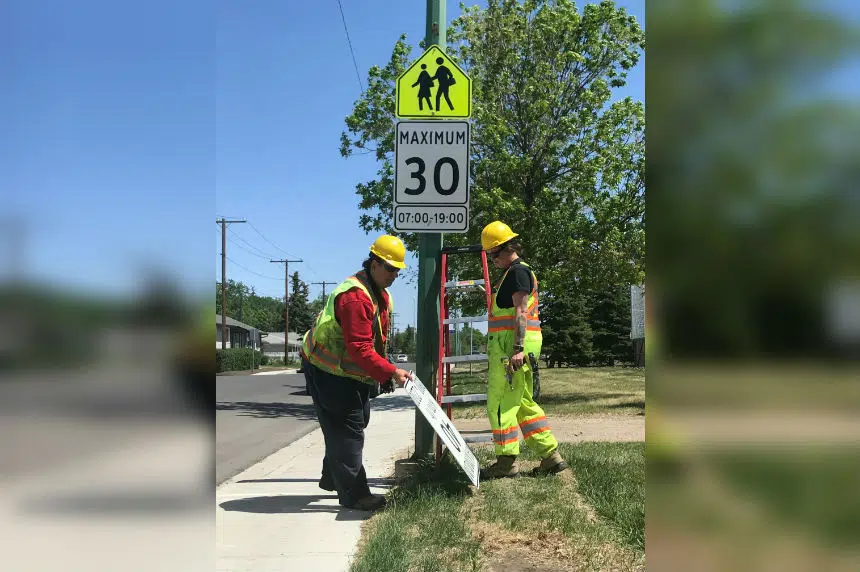 New school zone signage to pop up around Regina 980 CJME