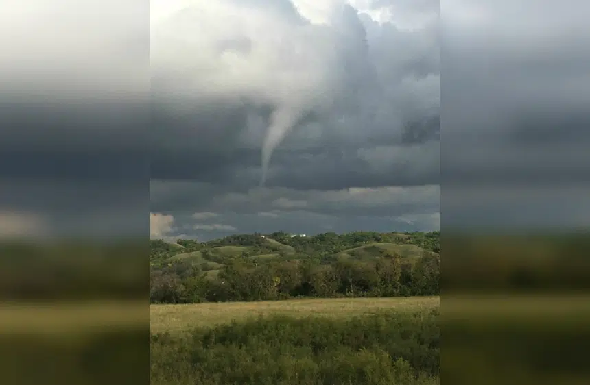 Tornado warning issued for parts of southern Saskatchewan