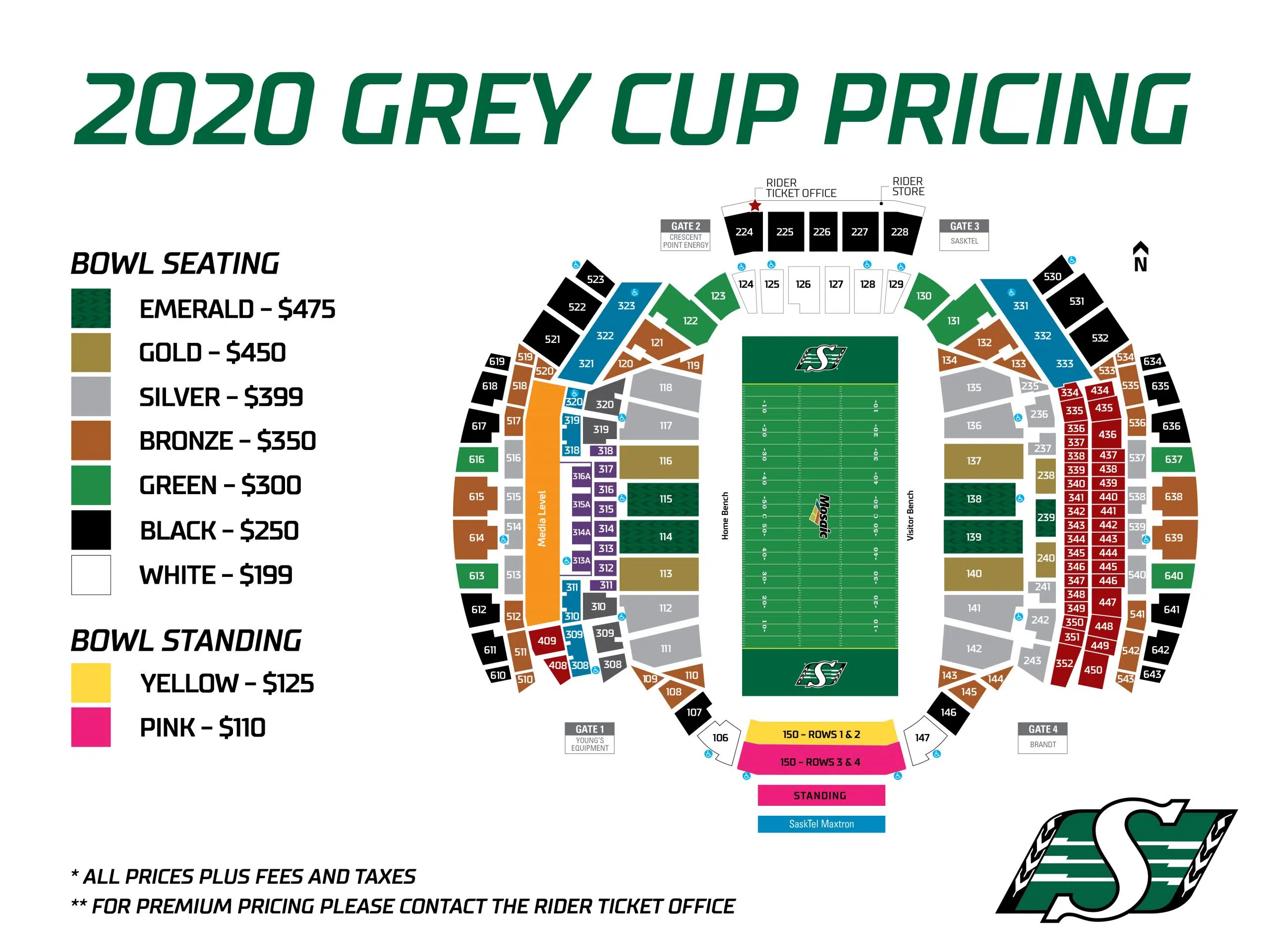 Roughriders announce ticket prices for 2020 Grey Cup 650 CKOM