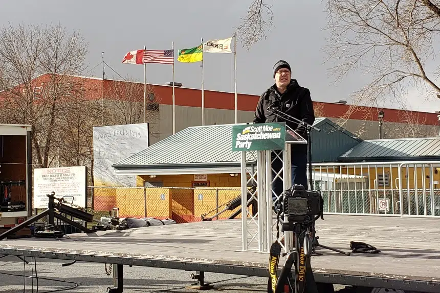 Sask. Party supporters fill parking lot for ‘Big Honkin’ Rally’