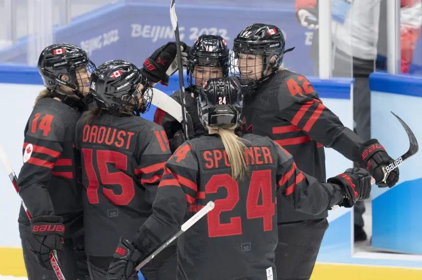 Canada opens Olympic women’s hockey tournament in style 650 CKOM