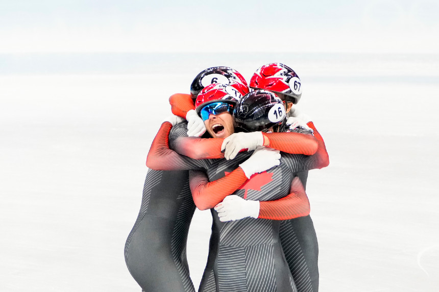 Canada tops the Olympic podium in the men's 5,000m short track relay - Vimarsana News