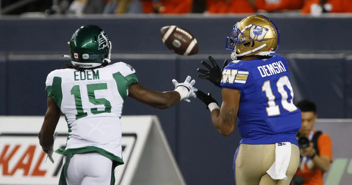 Riders can't keep up with Bombers, go winless in September