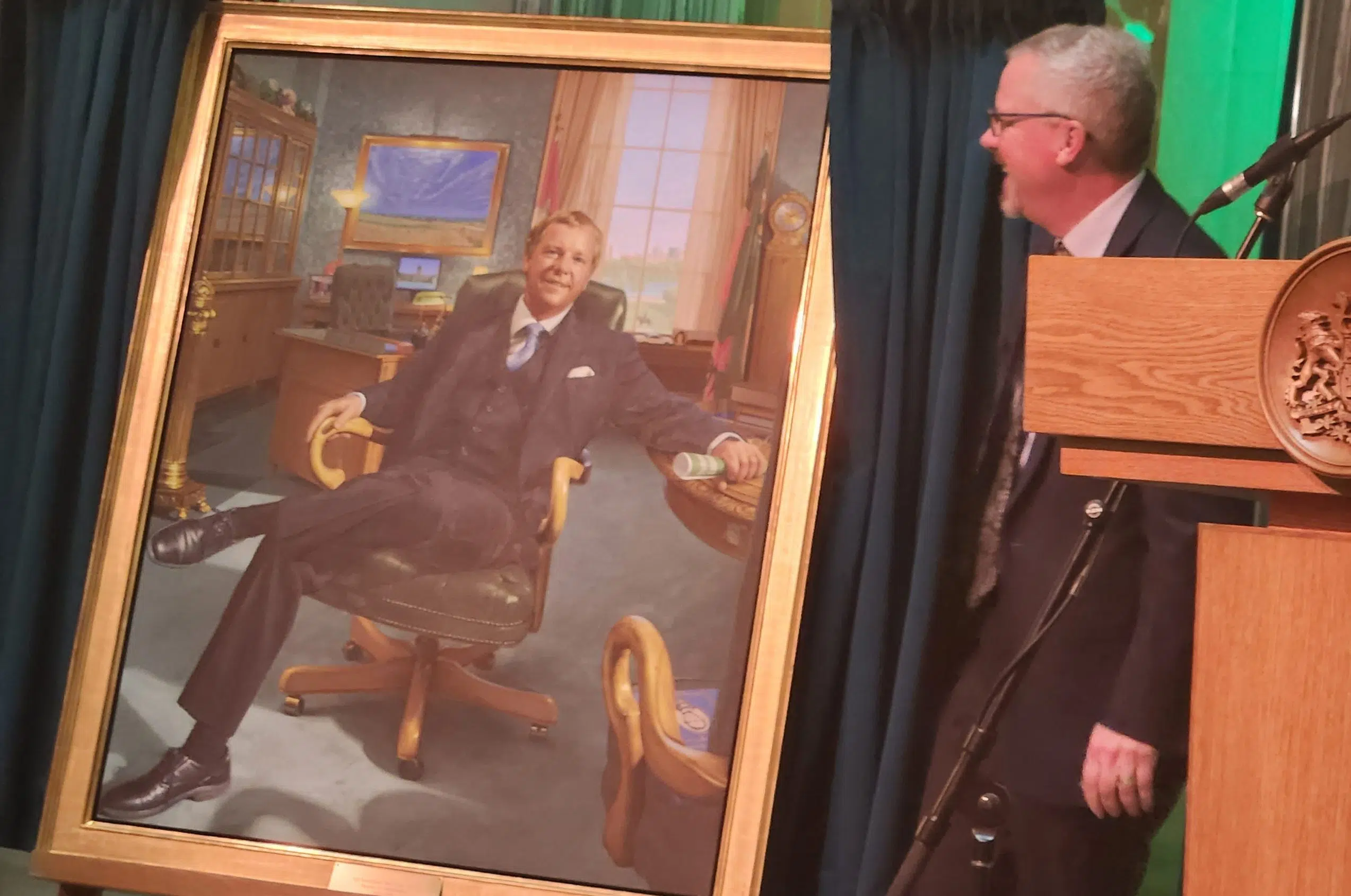 Saskatchewan unveils official portrait of former premier Brad Wall at