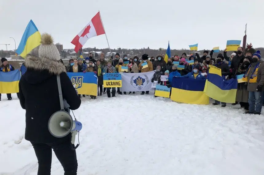 Saskatoon shows support for 'Stand With Ukraine' campaign