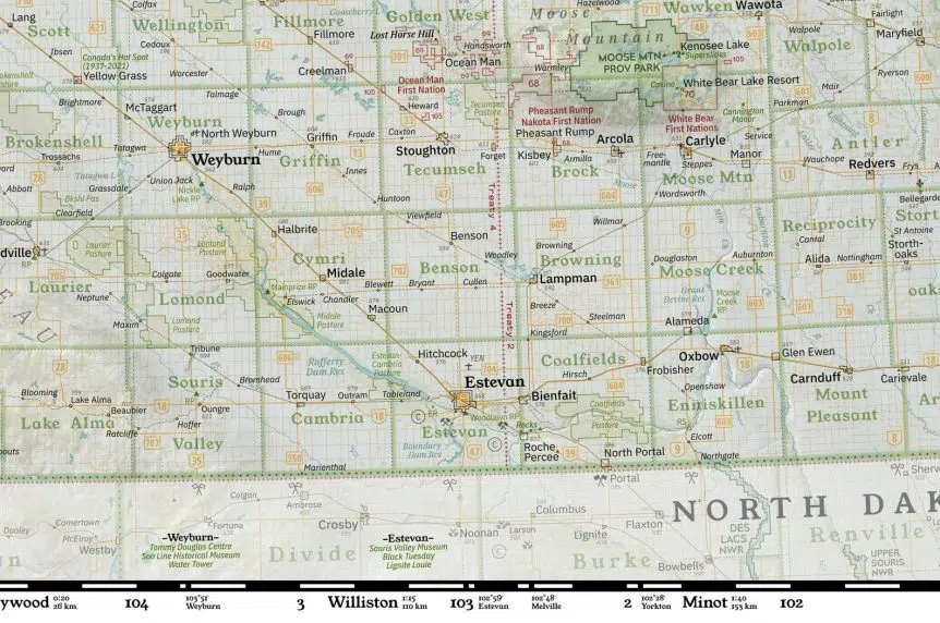 Cartographer designing custom map of Saskatchewan